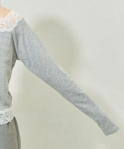 2way蕾絲長袖上衣
