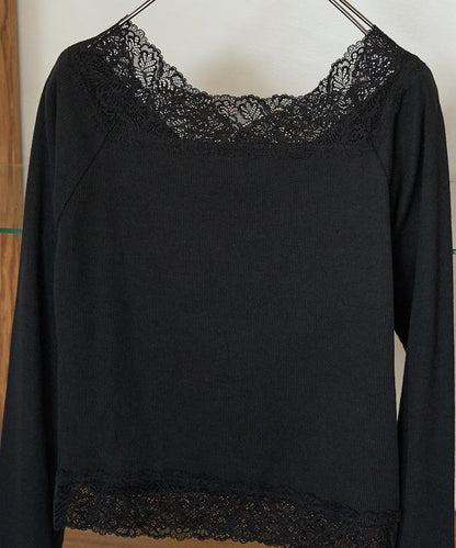 2way蕾絲長袖上衣