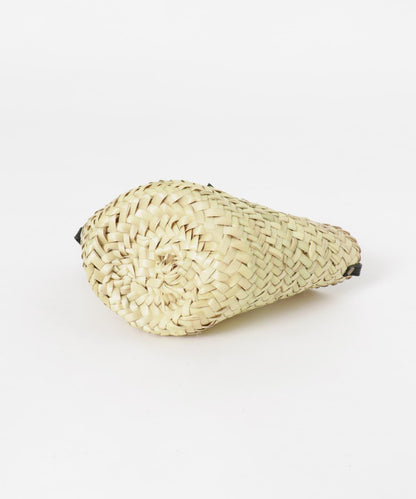 KECH Le ESSENTIELS 拉菲草皮革翻蓋迷你包