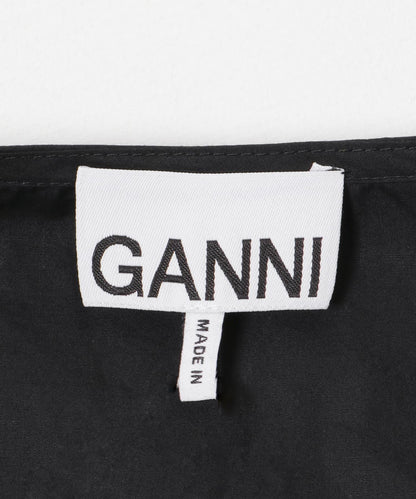 GANNI 棉質府綢迷你連衣裙