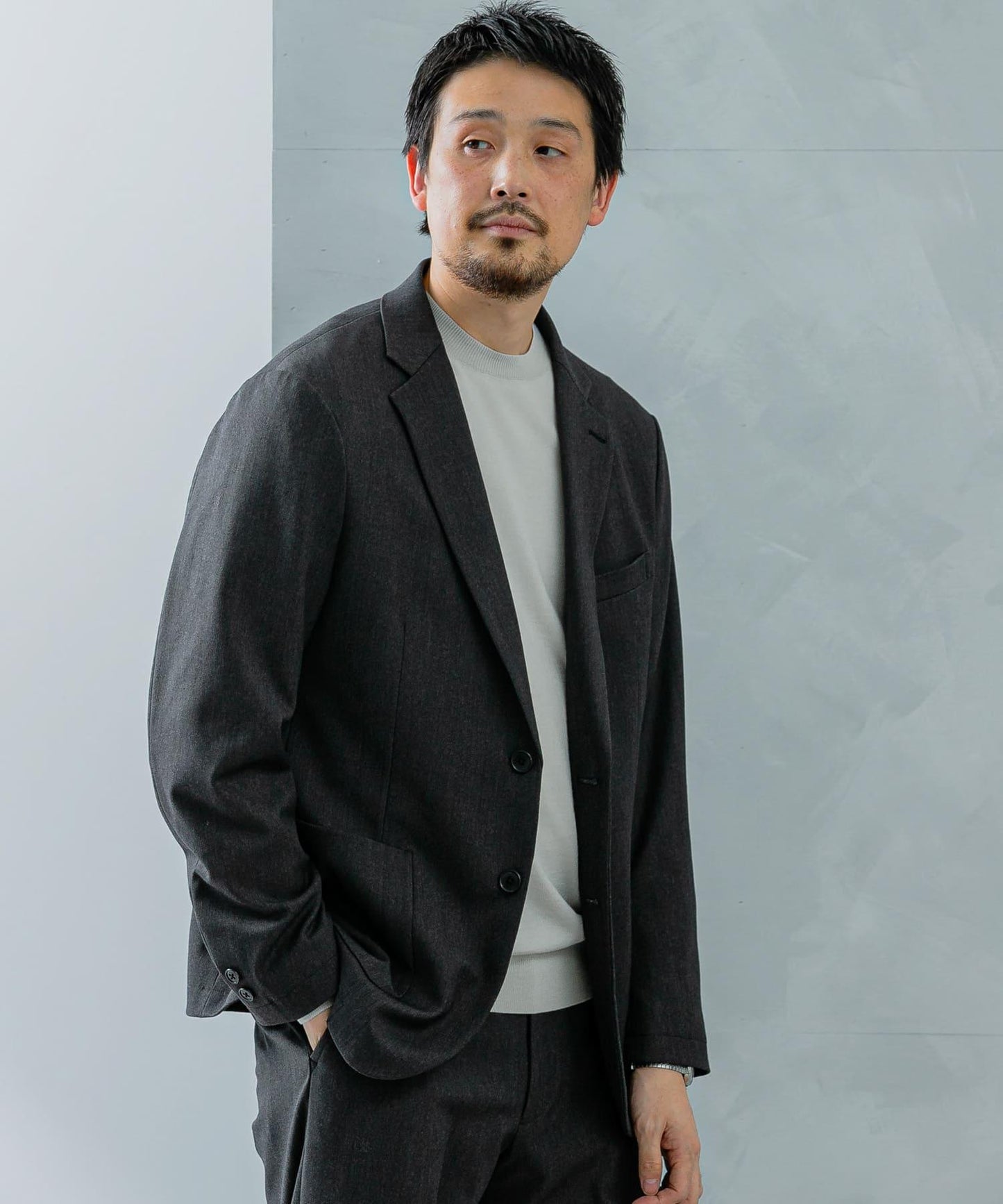 LIFE STYLE TAILOR 羊毛感彈力舒適夾克
