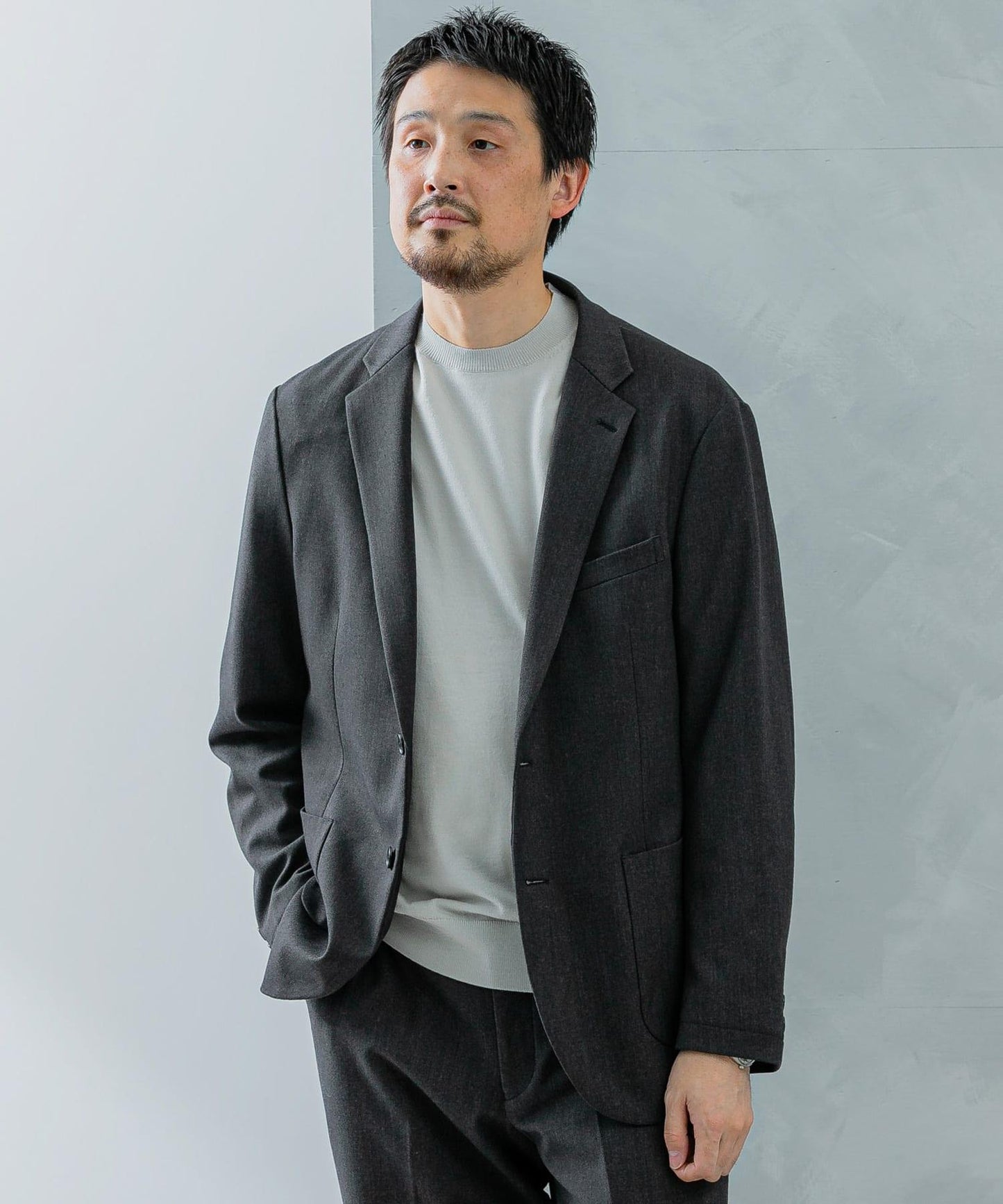 LIFE STYLE TAILOR 羊毛感彈力舒適夾克