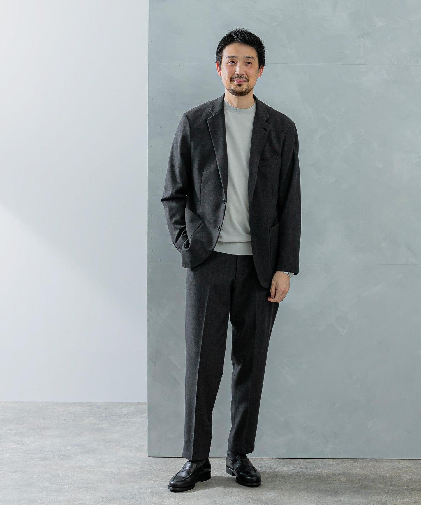 LIFE STYLE TAILOR 羊毛感彈力舒適夾克