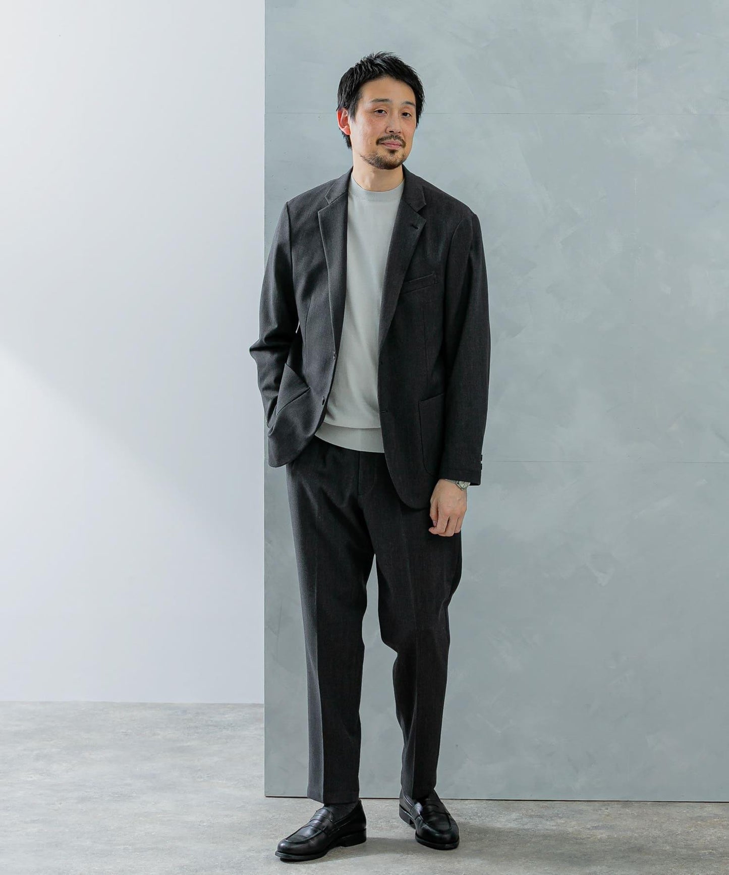 LIFE STYLE TAILOR 羊毛感彈力舒適夾克
