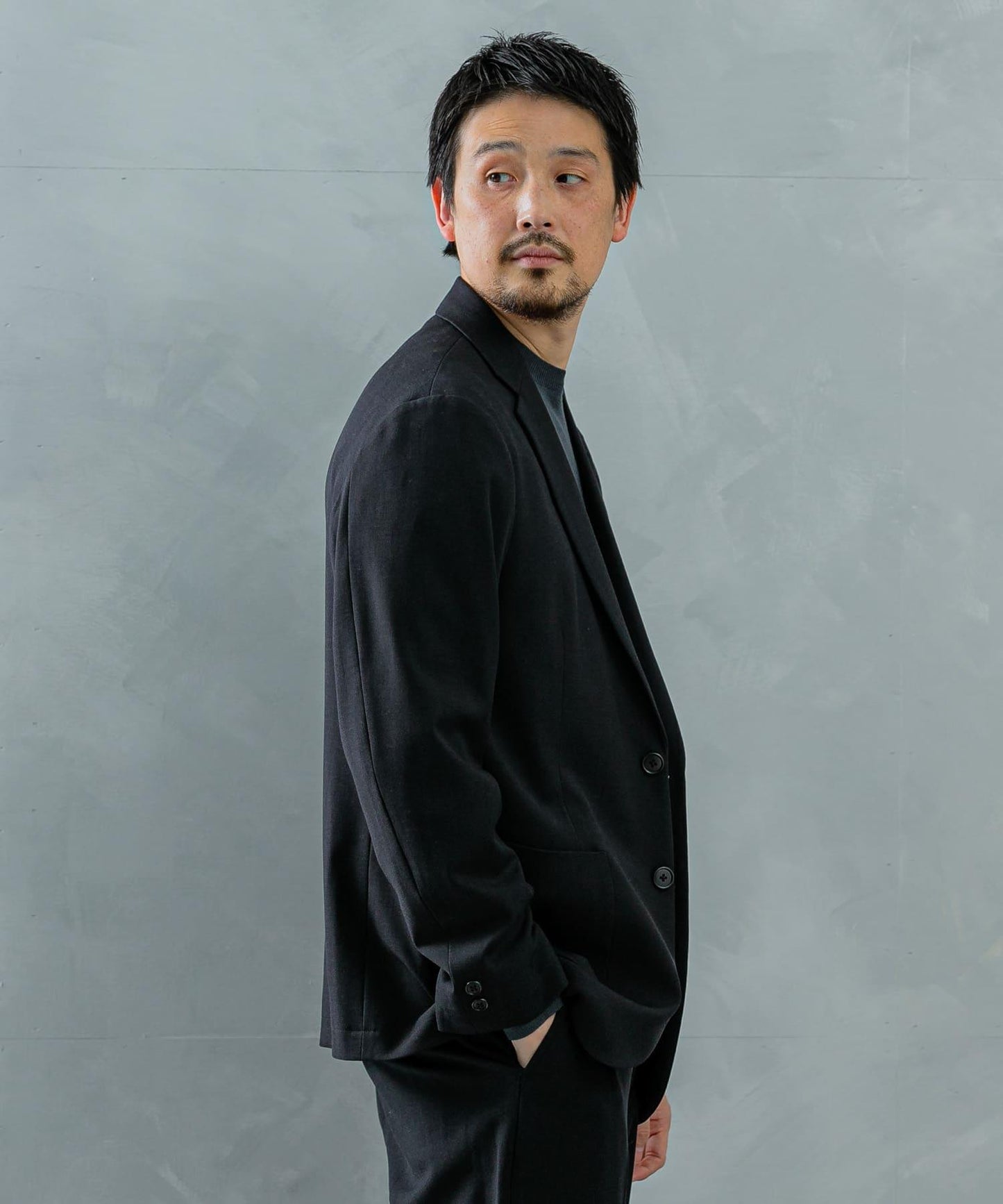 LIFE STYLE TAILOR 羊毛感彈力舒適夾克