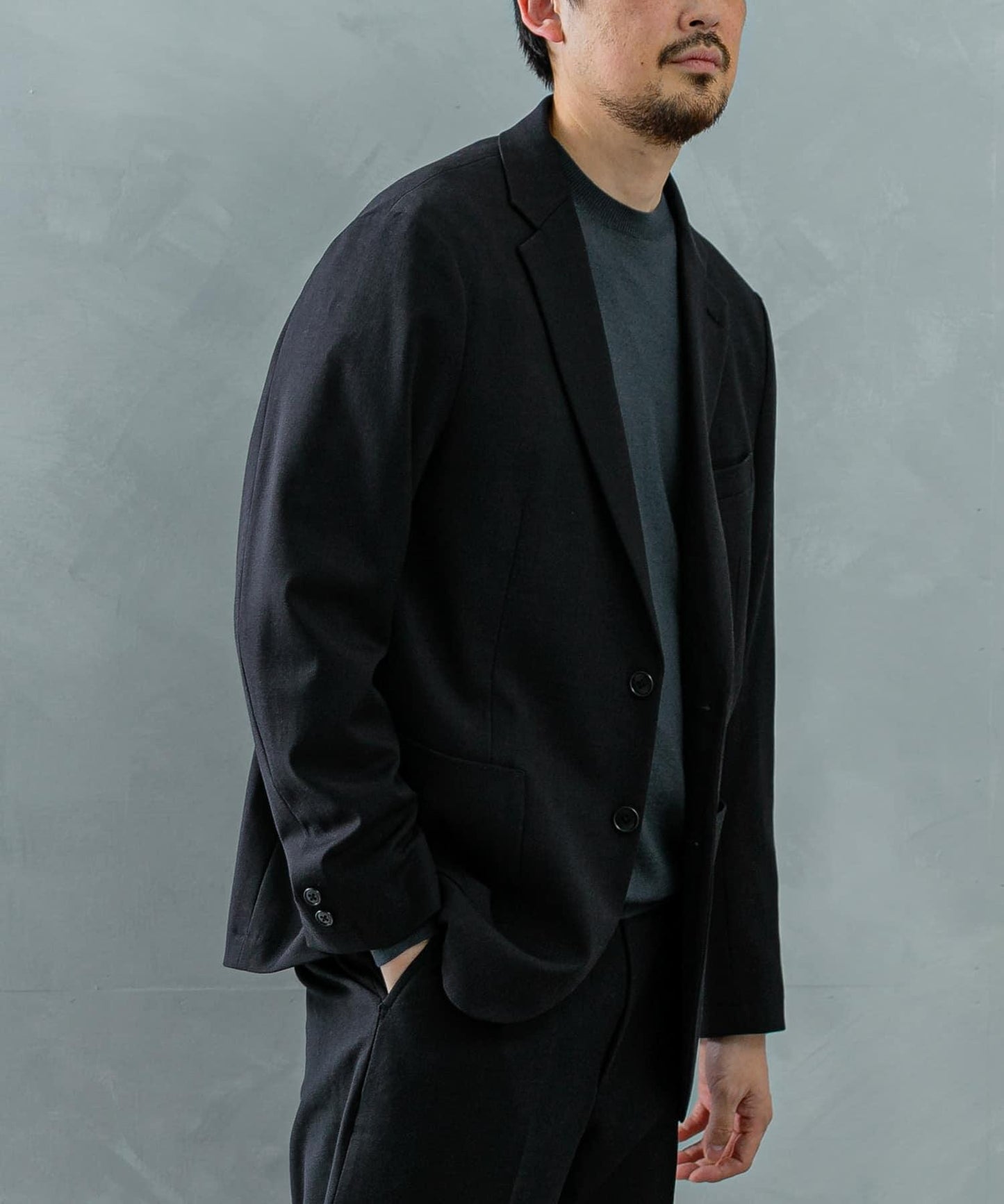 LIFE STYLE TAILOR 羊毛感彈力舒適夾克