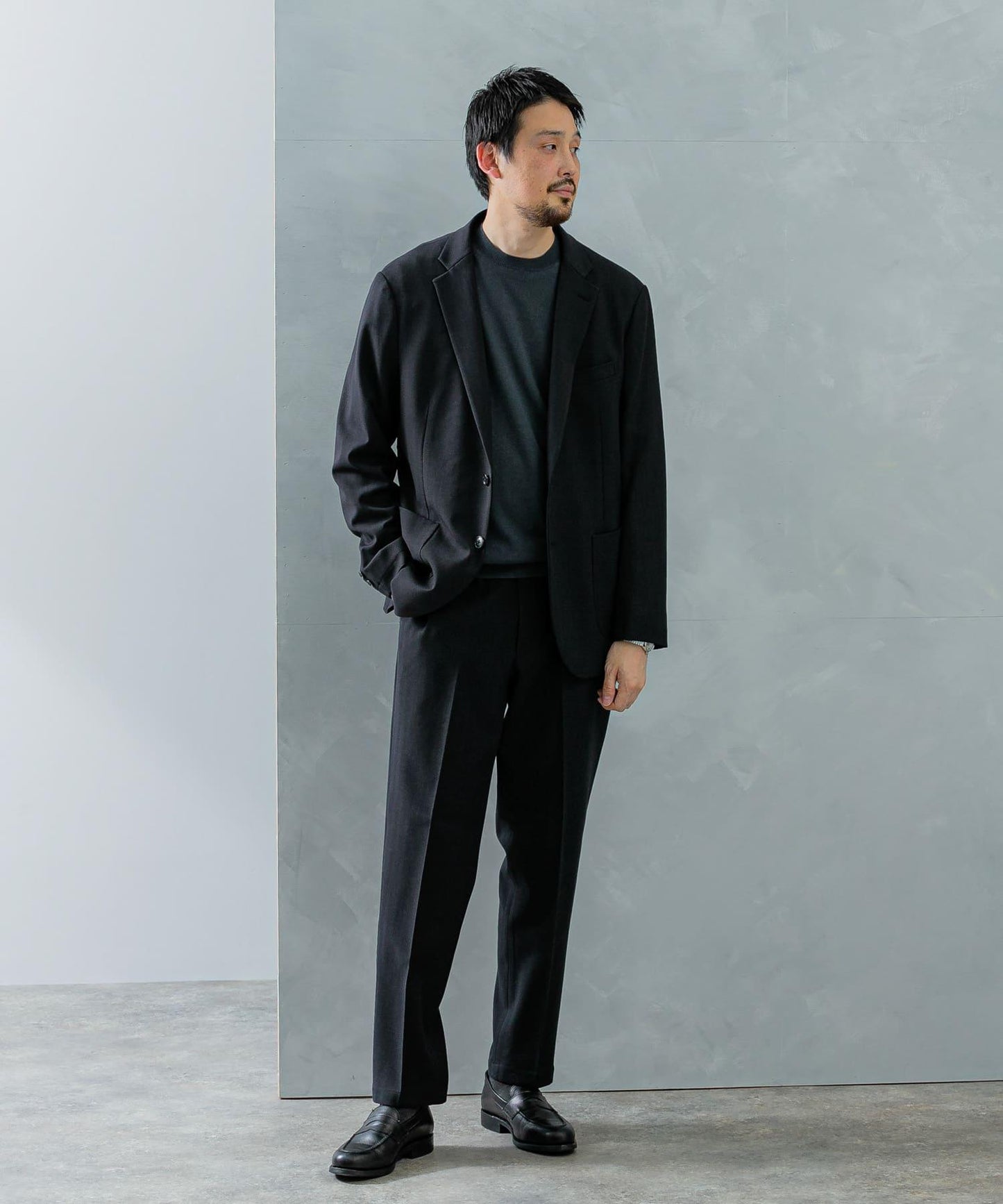 LIFE STYLE TAILOR 羊毛感彈力舒適夾克