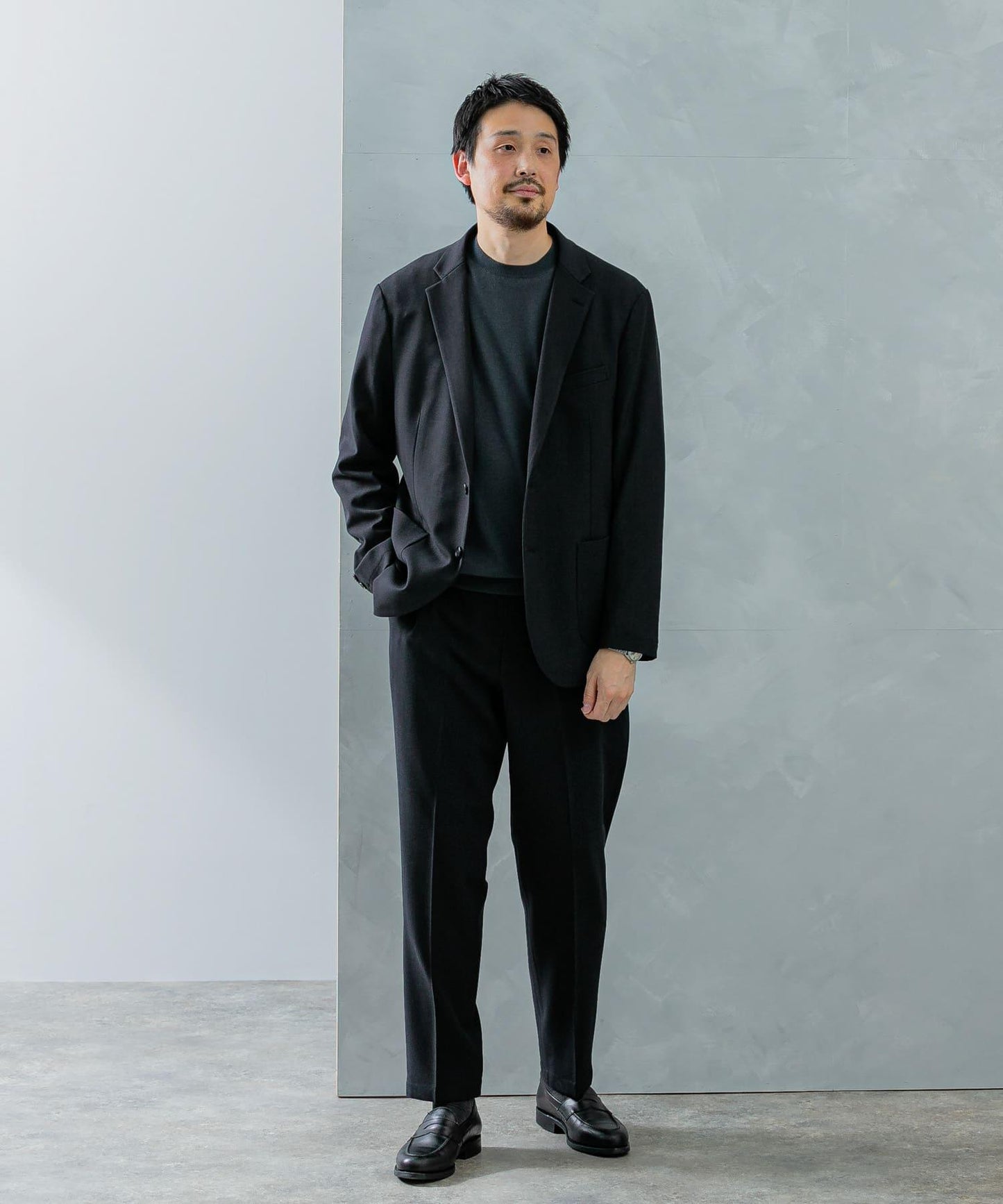 LIFE STYLE TAILOR 羊毛感彈力舒適夾克