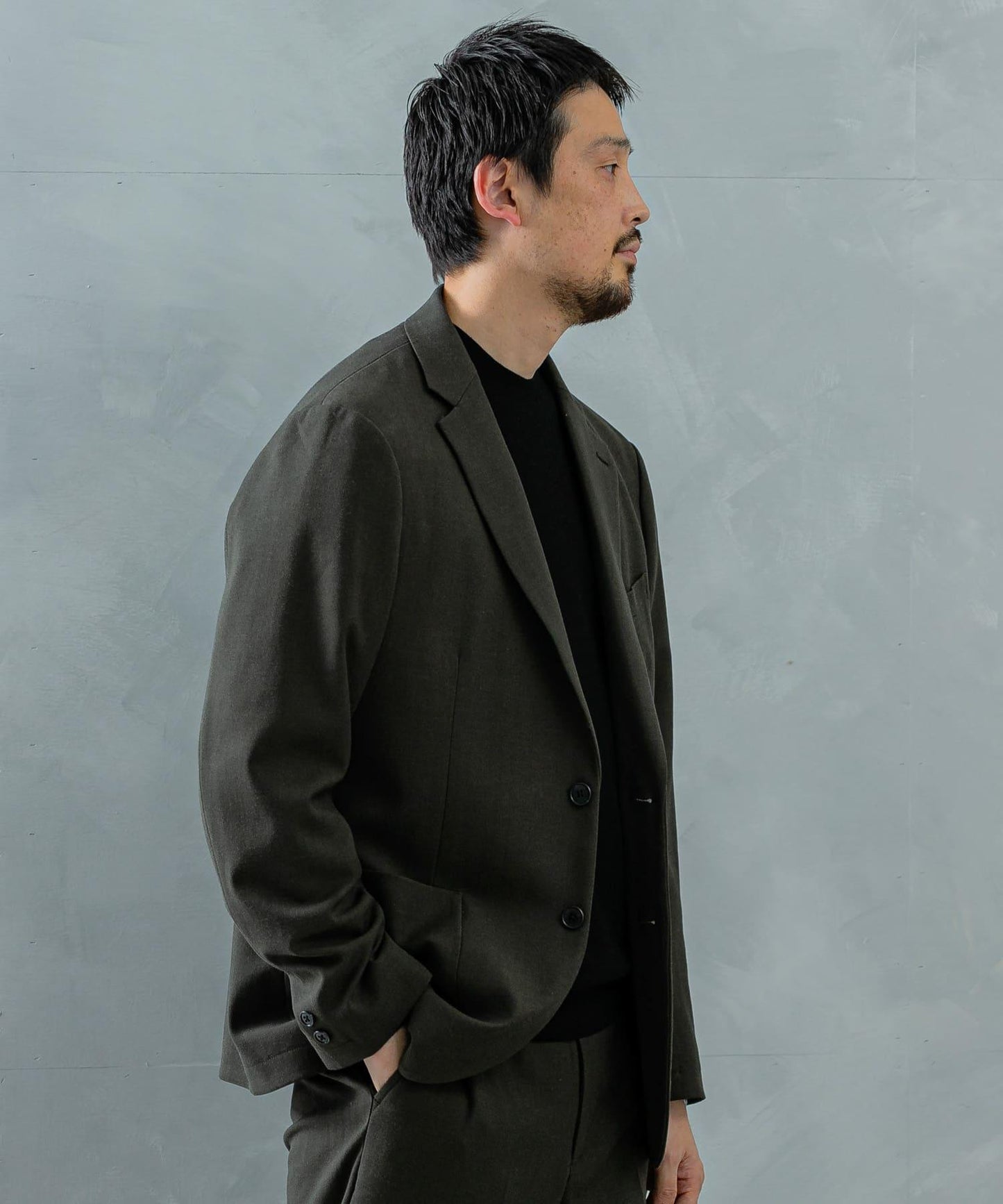 LIFE STYLE TAILOR 羊毛感彈力舒適夾克