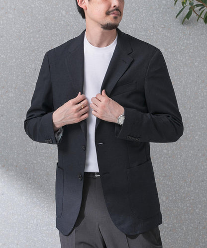 可水洗/防皺 LIFE STYLE TAILOR TRABEST格倫格紋西裝夾克