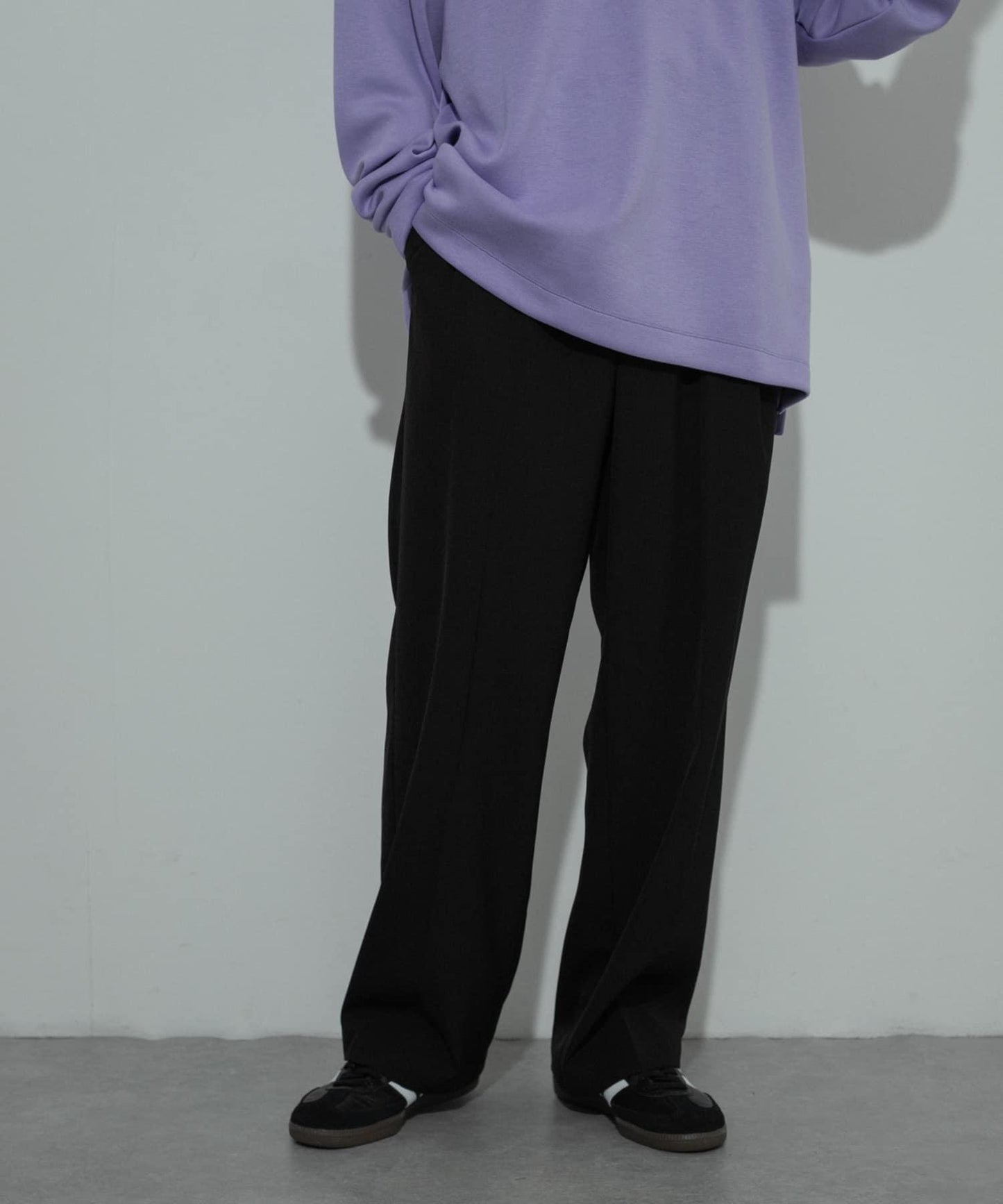 雙褶寬鬆西裝褲