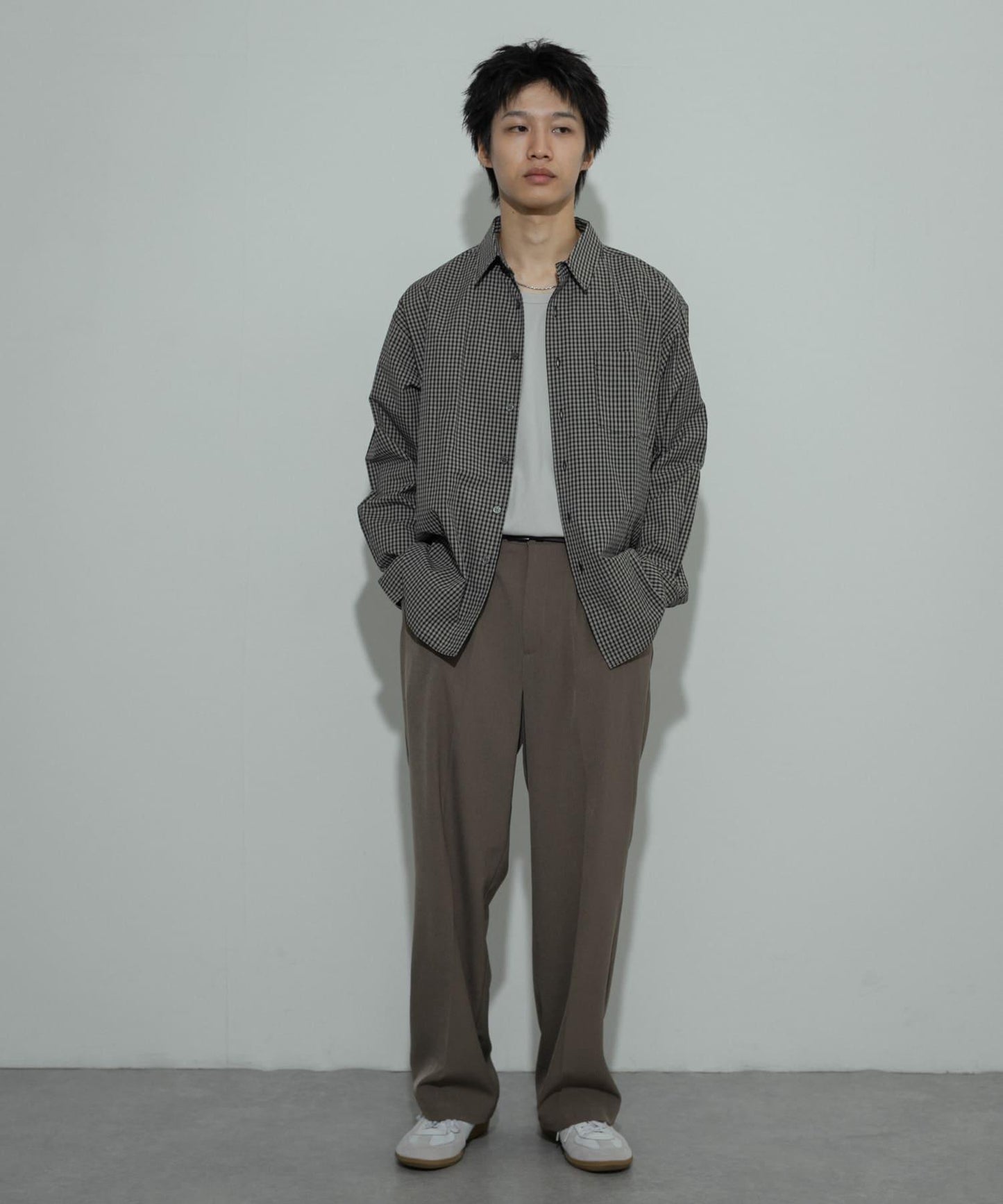 雙褶寬鬆西裝褲