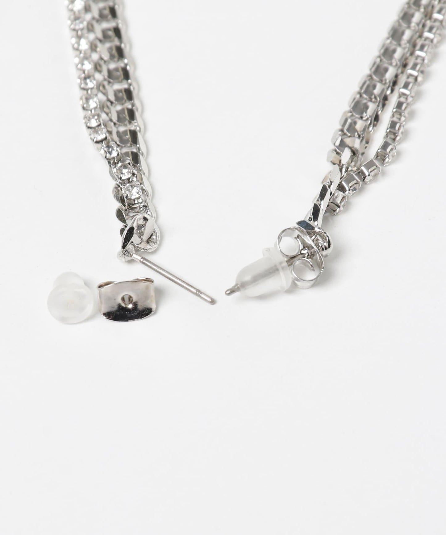 珠飾鏈條組合耳環