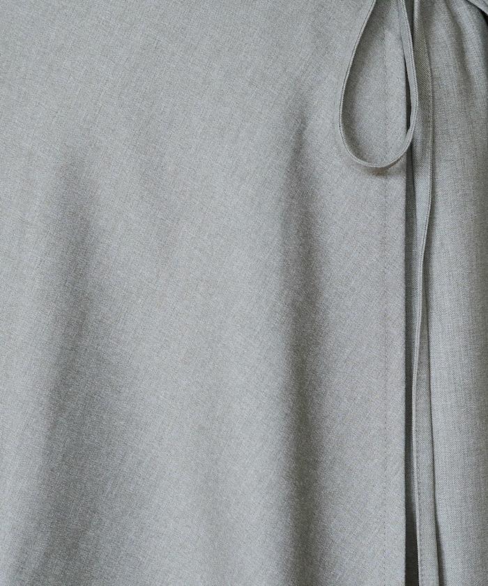 柔軟觸感斜紋裹裙一體式休閒褲（可搭配套裝）