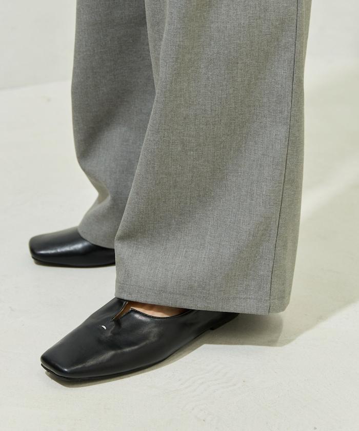 柔軟觸感斜紋裹裙一體式休閒褲（可搭配套裝）