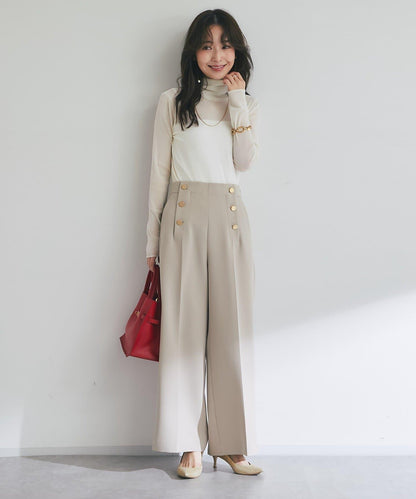 植絨網紗高領打底衫