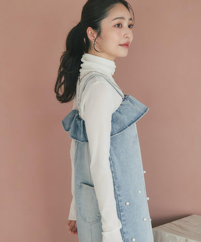 植絨網紗高領打底衫