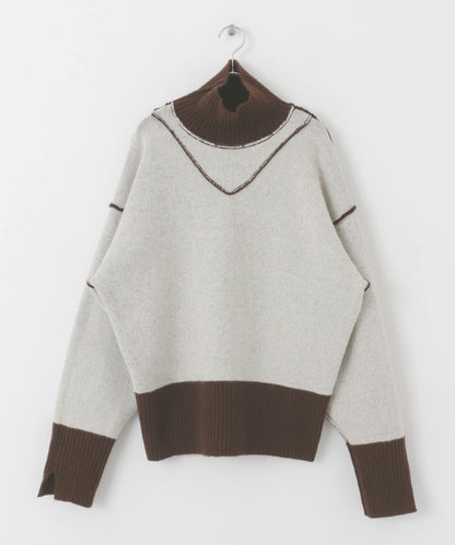 可雙面穿高領針織衫
