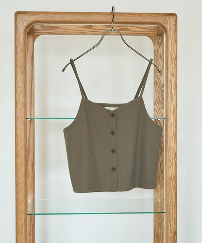 柔軟觸感斜紋吊帶背心套裝（可搭配套裝）