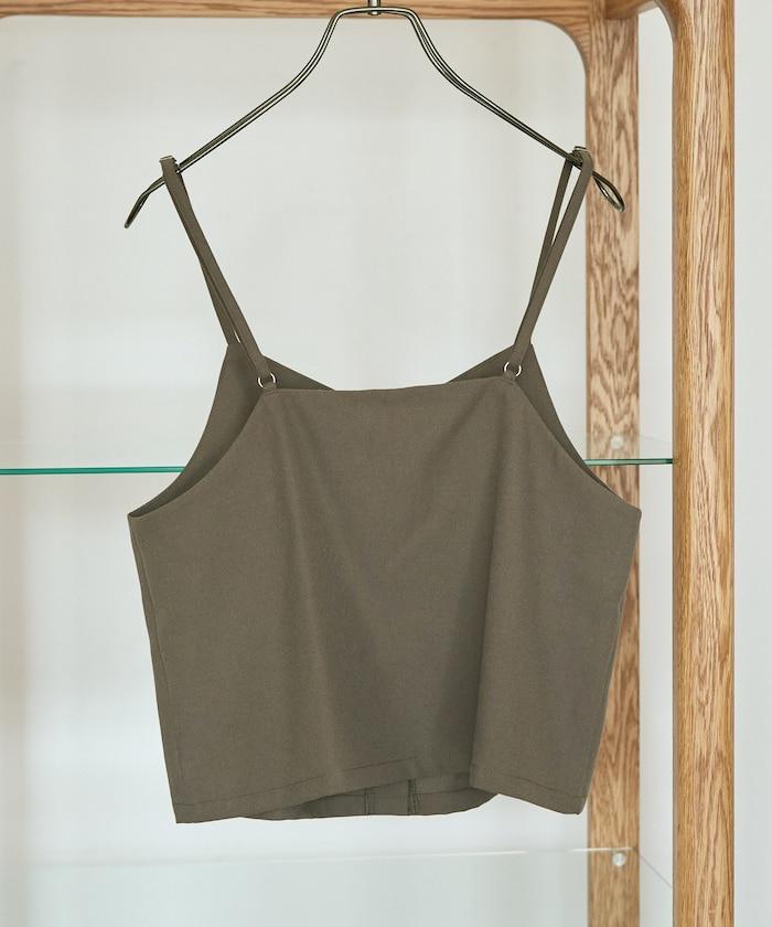 柔軟觸感斜紋吊帶背心套裝（可搭配套裝）