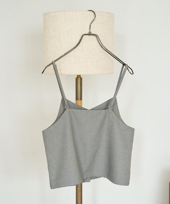 柔軟觸感斜紋吊帶背心套裝（可搭配套裝）