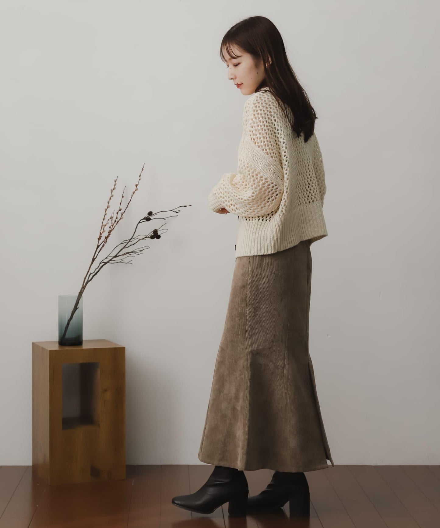 燈芯絨美人魚裙