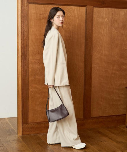 柔軟觸感斜紋吊帶背心套裝（可搭配套裝）