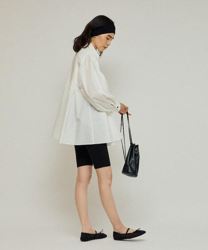 箱褶 蓬袖 長袖襯衫