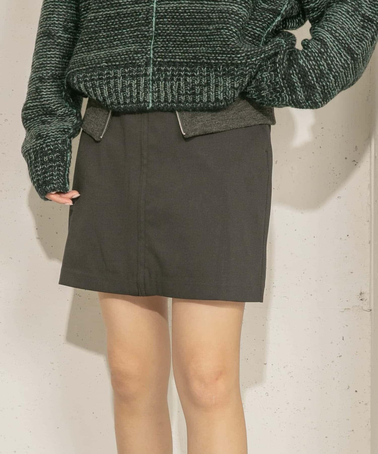 翻邊迷你裙