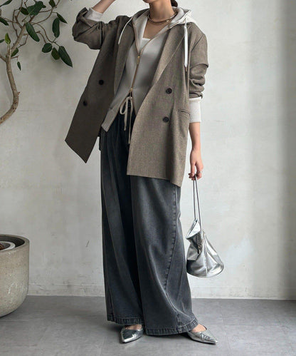 梅子色拉鍊連帽衛衣