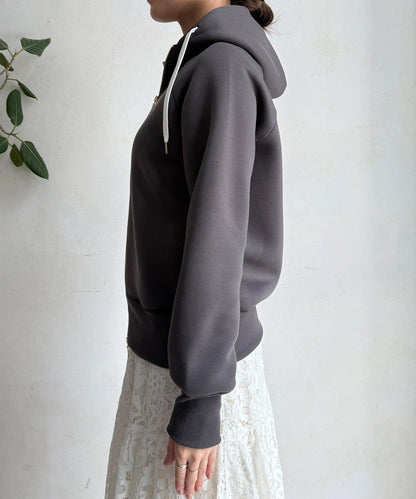 梅子色拉鍊連帽衛衣