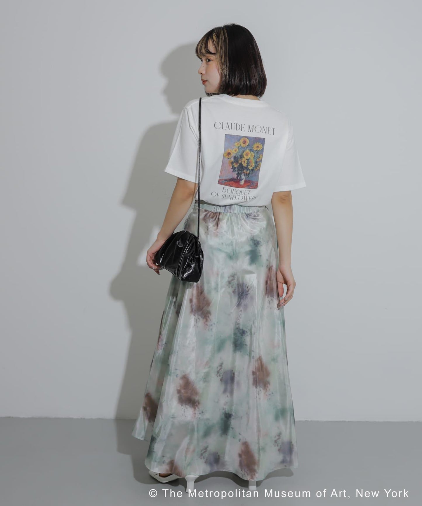 漸變印花長裙