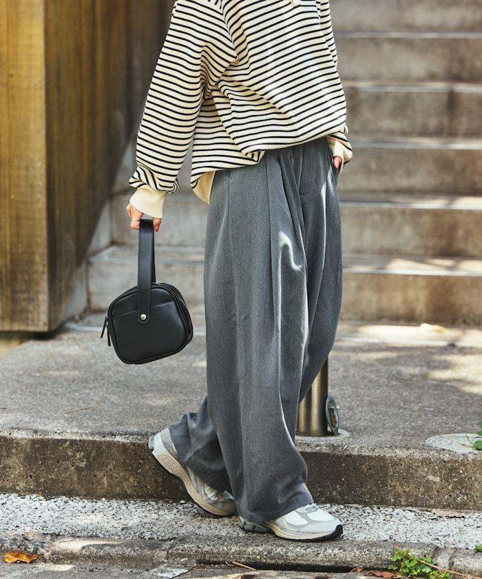 皇冠褲/雙褶桶形褲