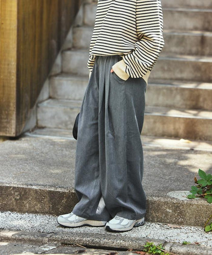 皇冠褲/雙褶桶形褲