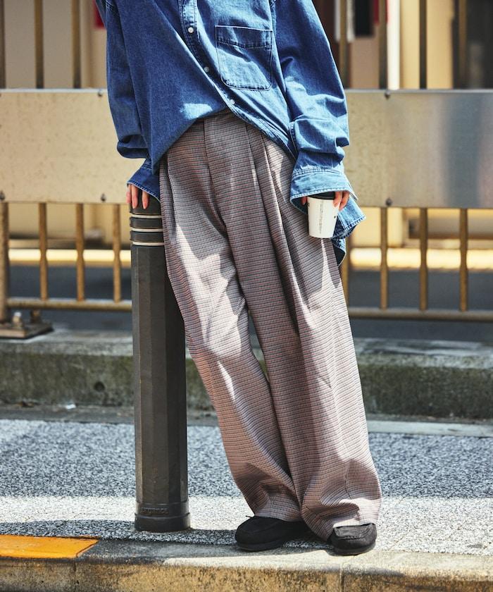 皇冠褲/雙褶桶形褲