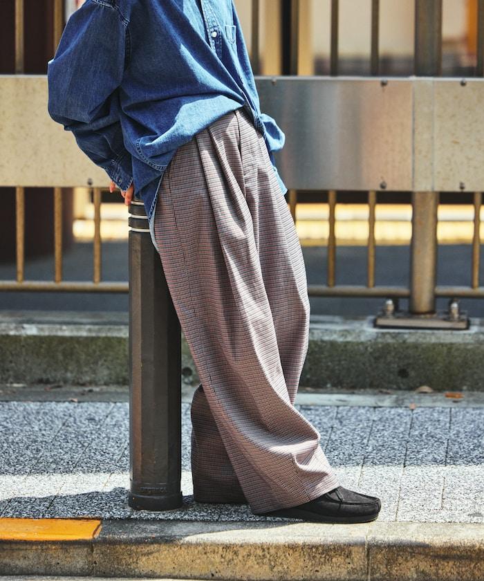 皇冠褲/雙褶桶形褲