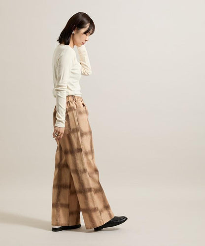 漸變色寬腿褲