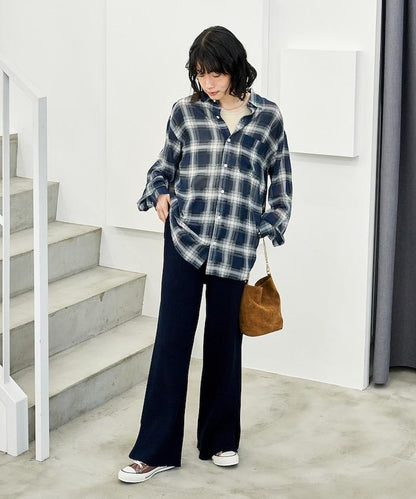 可機洗含絲羅紋針織褲 可搭配套裝