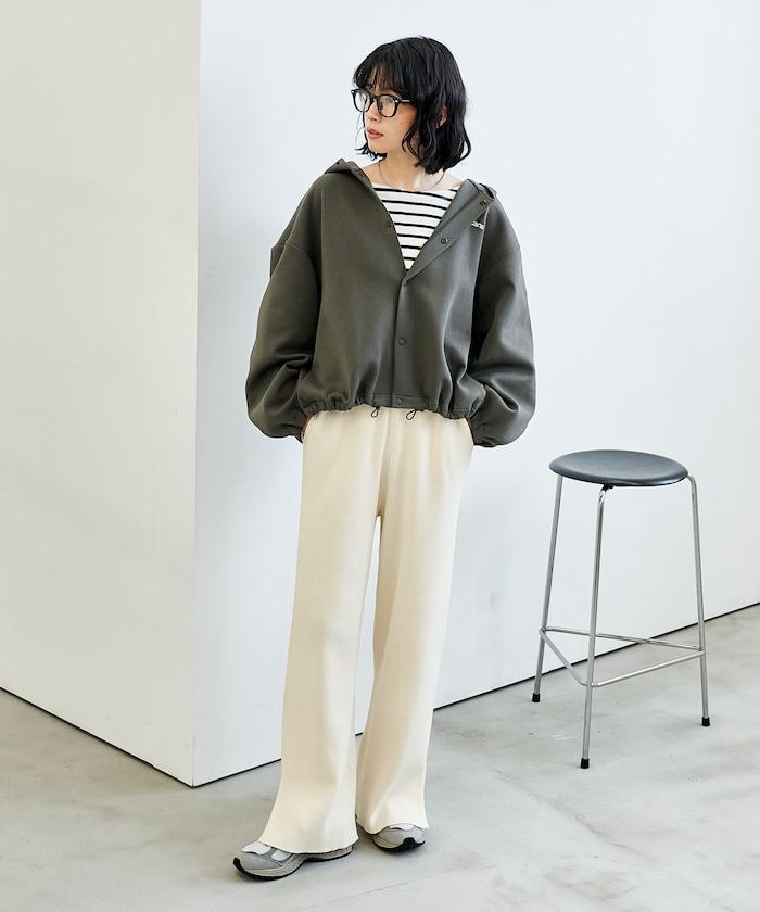 可機洗含絲羅紋針織褲 可搭配套裝