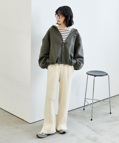 可機洗含絲羅紋針織褲 可搭配套裝