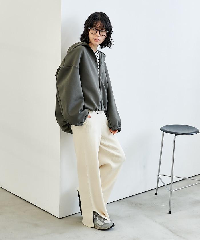 可機洗含絲羅紋針織褲 可搭配套裝