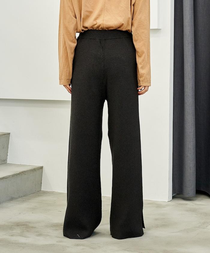 可機洗含絲羅紋針織褲 可搭配套裝