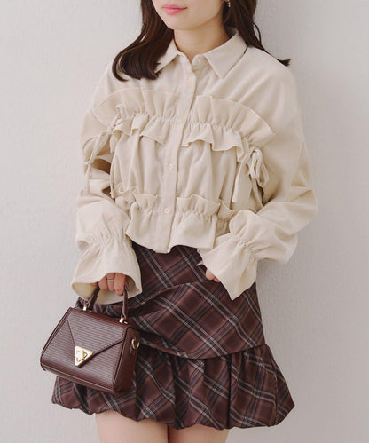 【RMAF】蝴蝶結格子襯衫