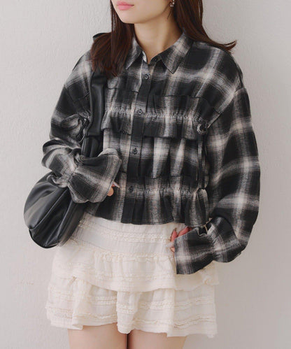 【RMAF】蝴蝶結格子襯衫