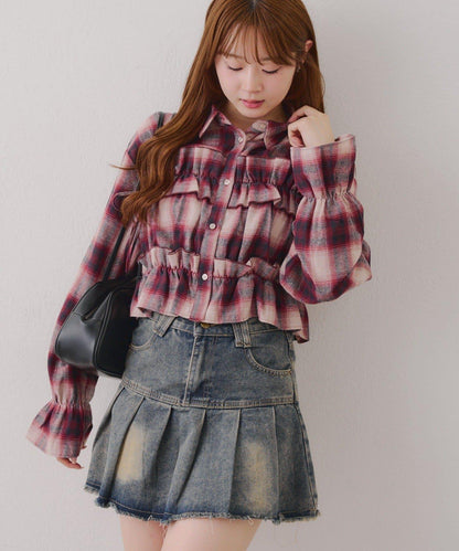 【RMAF】蝴蝶結格子襯衫