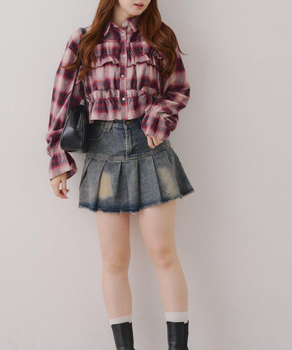 【RMAF】蝴蝶結格子襯衫