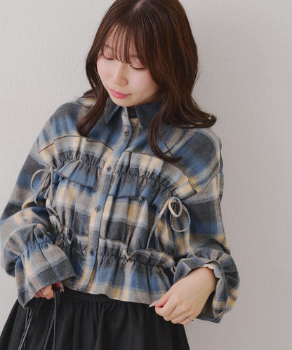 【RMAF】蝴蝶結格子襯衫