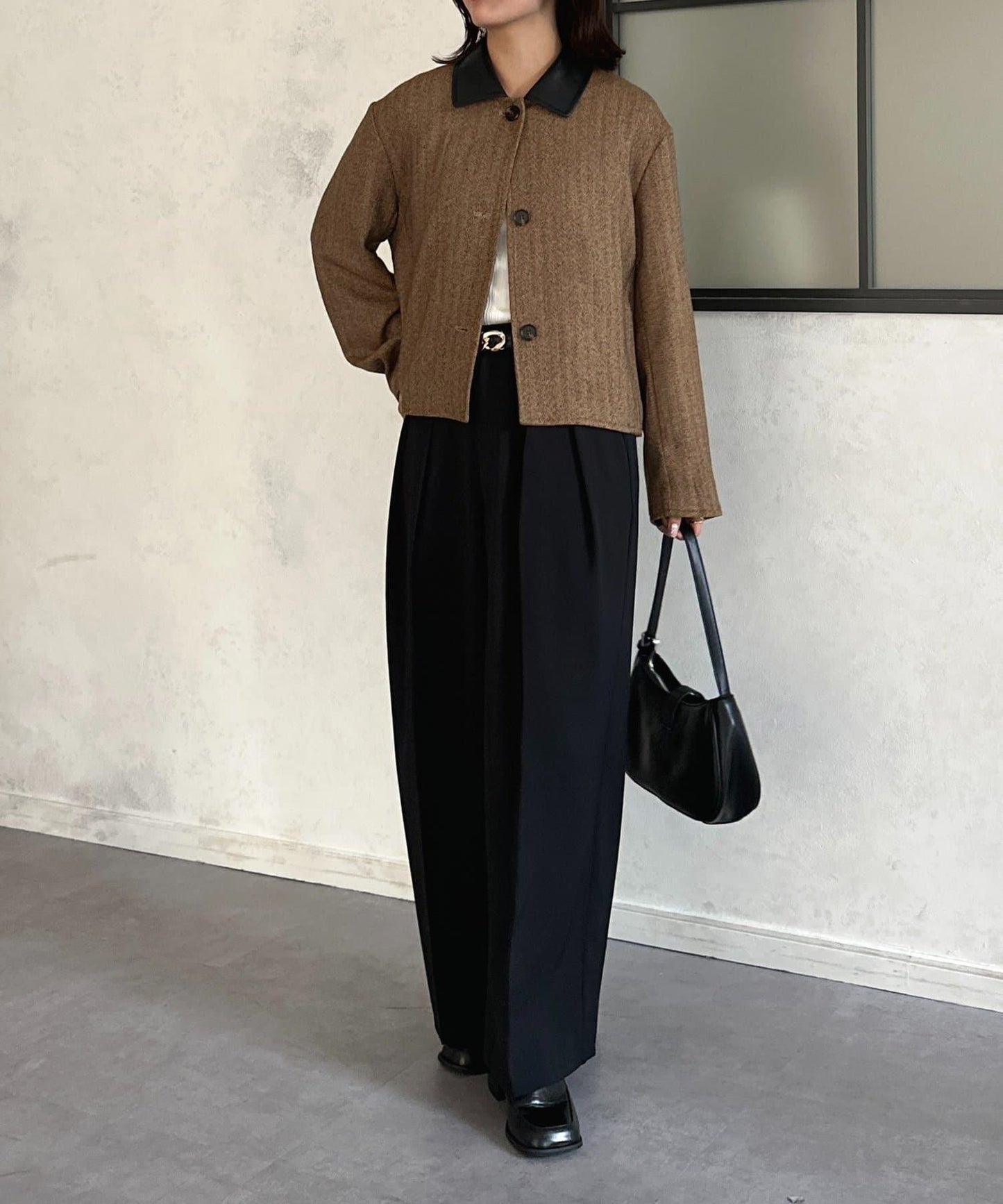 粗花呢短款夾克