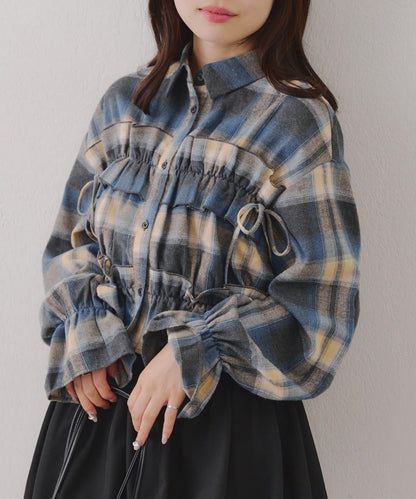 【RMAF】蝴蝶結格子襯衫