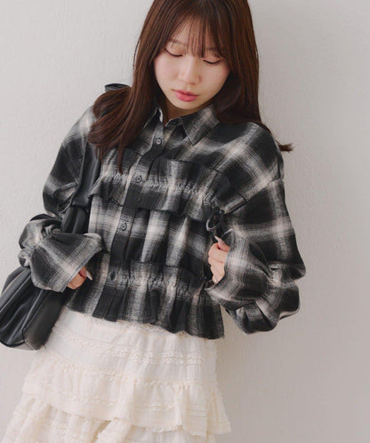 【RMAF】蝴蝶結格子襯衫